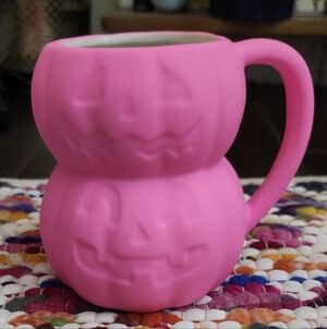Vibrant Pink Jack-O'-Lantern Mug
